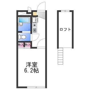 レオパレスWING【2階】の間取り