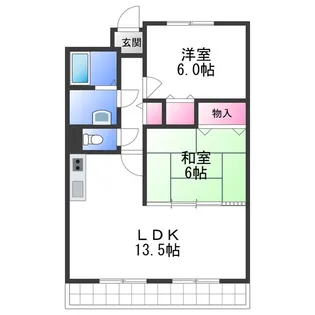 吉与ハイム【4階】の間取り