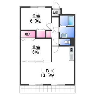 吉与ハイム【4階】の間取り