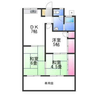 ハイツ古石【1階】の間取り