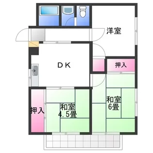 ハイツ古石【1階】の間取り