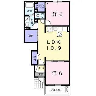 ネクスピア 日根野【1階】の間取り