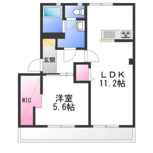 坂の久保ハイツE棟【1階】の間取り