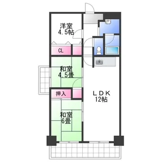 ル・ミュー貝塚【7階】の間取り