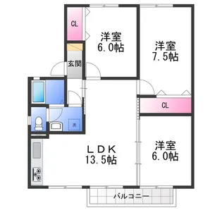 セジュール寺田【2階】の間取り