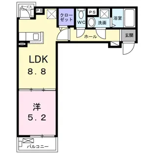 メゾンルミネ 中町【1階】の間取り