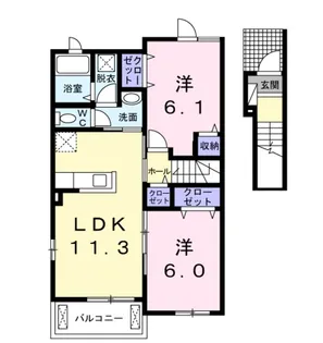 カルムメゾンⅡ【2階】の間取り