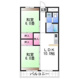 第一磯屋敷マンション【3階】の間取り