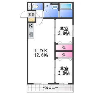 AVANTIO HONMACHI【2階】の間取り