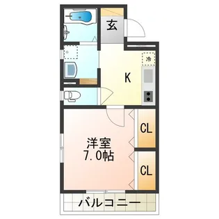 Feliz和泉府中A棟【2階】の間取り