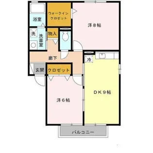 モア エクレール B棟【1階】の間取り