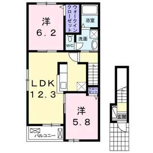 エスポワールu【2階】の間取り
