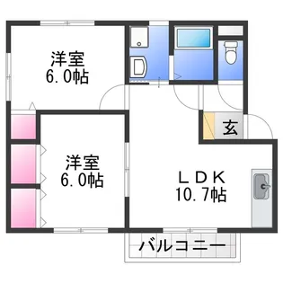 メゾン松ヶ丘【2階】の間取り