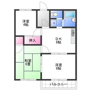 ルネパーク岸和田【1階】の間取り