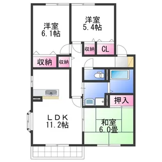 セジュール藤原 B棟【1階】の間取り
