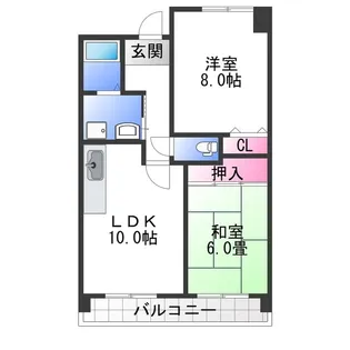 OdeonⅡ【2階】の間取り