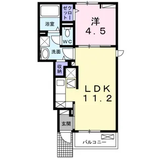 ハートランド美貴【1階】の間取り