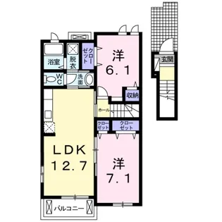 レジデンス根来【2階】の間取り