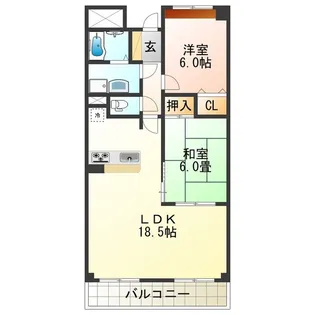 サンダモン北勘【7階】の間取り