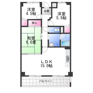 メゾンドールS・K【2階】の間取り
