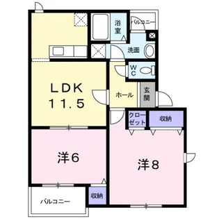 オニオンハイツ【1階】の間取り