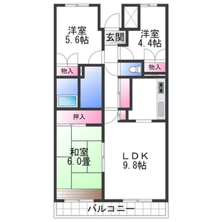 ヴェルドミール泉大津【5階】の間取り