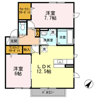 アドミラブールりんくう【2階】の間取り