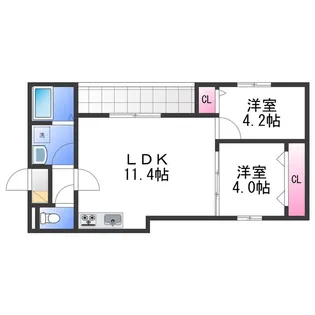 Leclerc IzumisanoⅡ【2階】の間取り