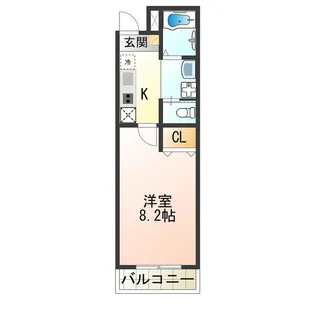 ブライト日根野【2階】の間取り