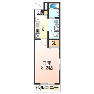 ブライト日根野【5階】の間取り