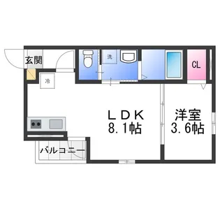 ALEGRIA北助松South【1階】の間取り