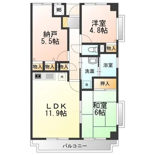 サンセール菊【3階】の間取り