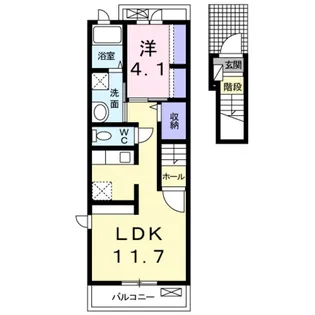メゾン・ドゥ・ジェルメB【2階】の間取り