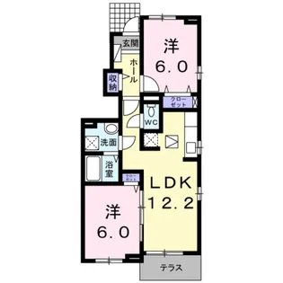 ソレイユ 和泉中央Ⅱ【1階】の間取り