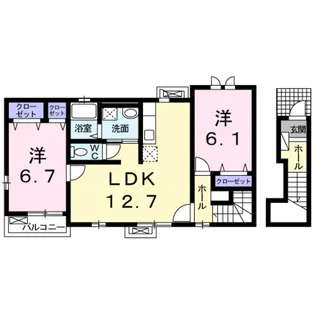 フィオーレ・RⅡ【2階】の間取り