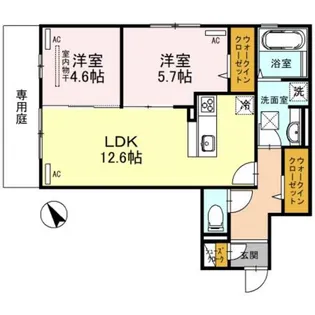 TIMBER BROOK【1階】の間取り