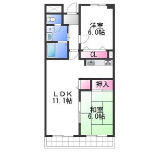 ハイデ上町【3階】の間取り