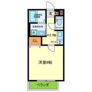 メルレーブK・S【1階】の間取り