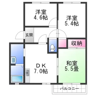 フラワーハイツ・ムラナカ【1階】の間取り