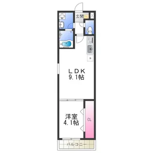 レヴール鳳南【3階】の間取り