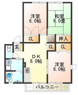 レトア東佐野【1階】の間取り