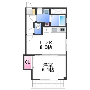 エフォールヒロⅡ【3階】の間取り