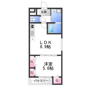 フジパレス羽衣駅南【1階】の間取り