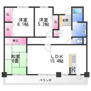 CASA PORTO【7階】の間取り