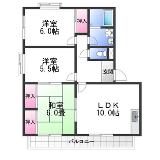 ヴィブレ大歳A棟【2階】の間取り
