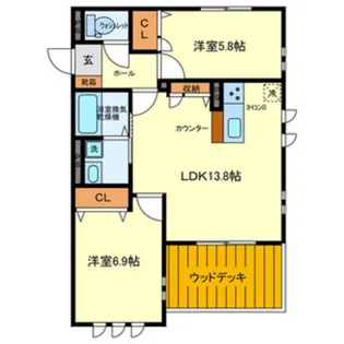 アンビエント・アイ【1階】の間取り
