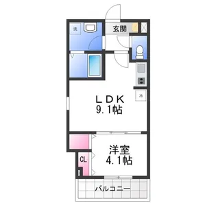 (仮称)ジーメゾン高石リュクス【1階】の間取り