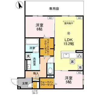 ファブール東羽衣【1階】の間取り