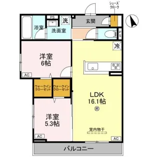ファブール東羽衣【2階】の間取り