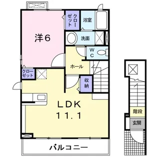 カーサ・カルム【2階】の間取り